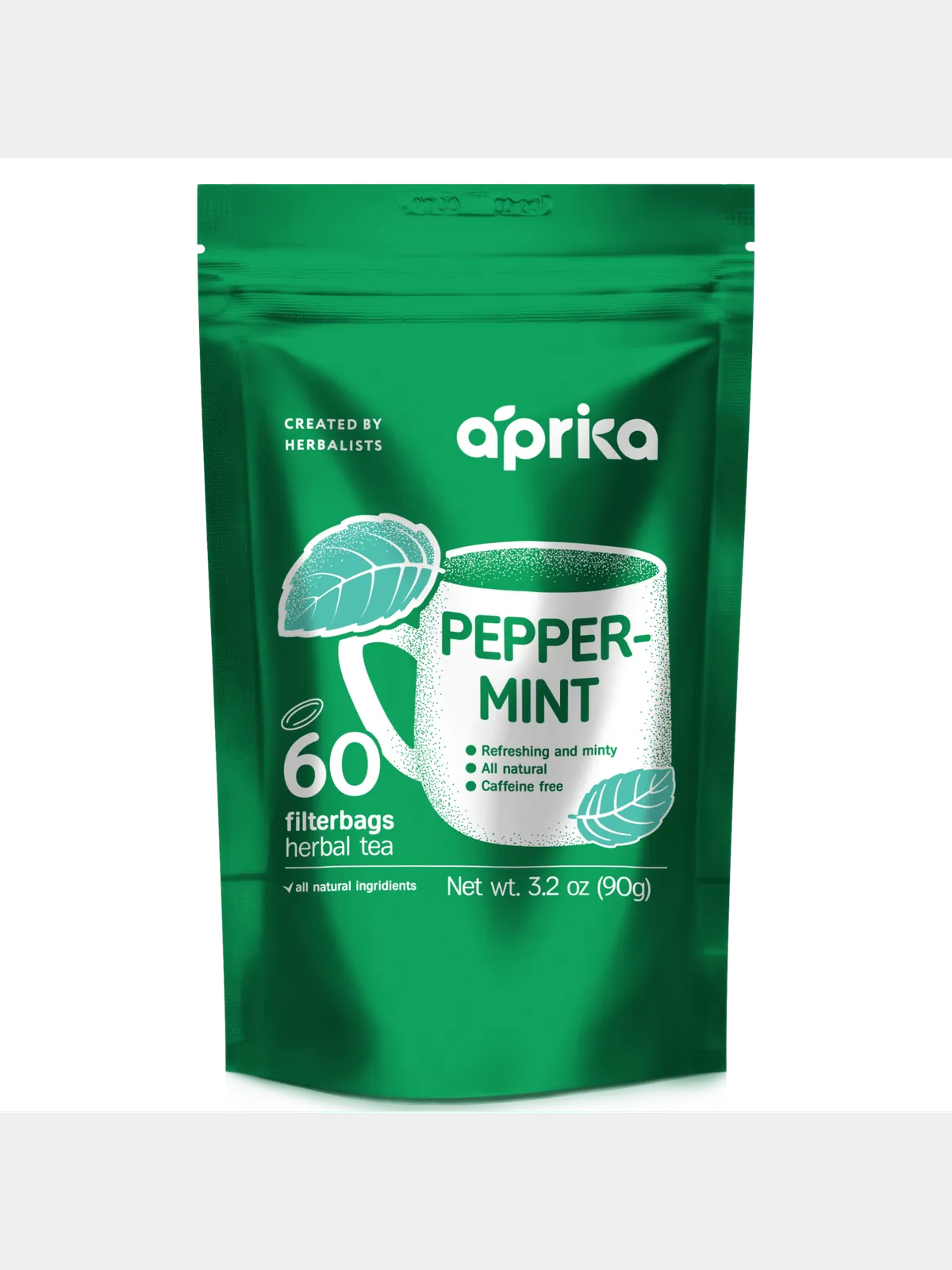 100% Pure Peppermint Herbal Tea, 60 bags