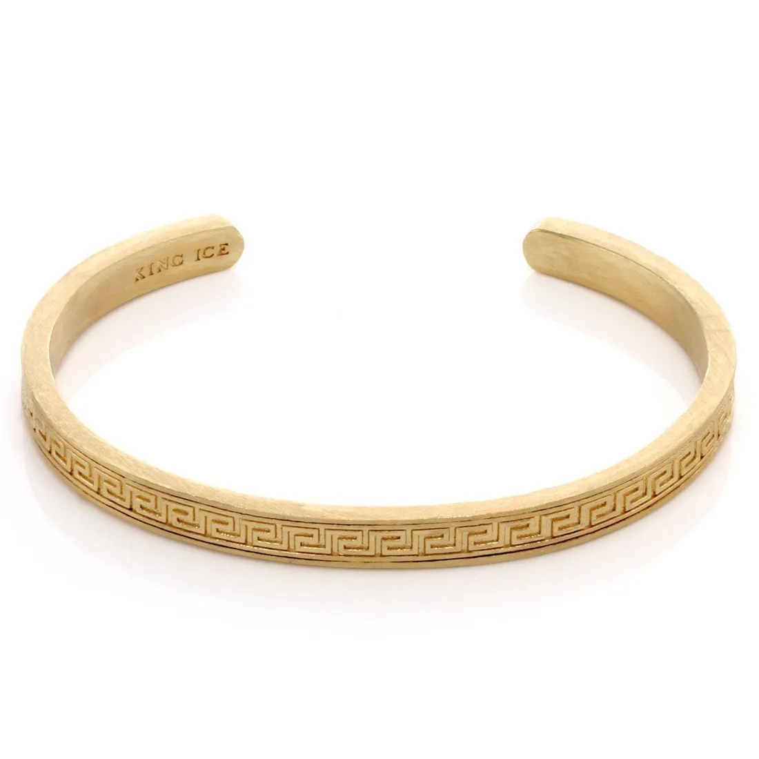 14K Gold Greek Key Bangle