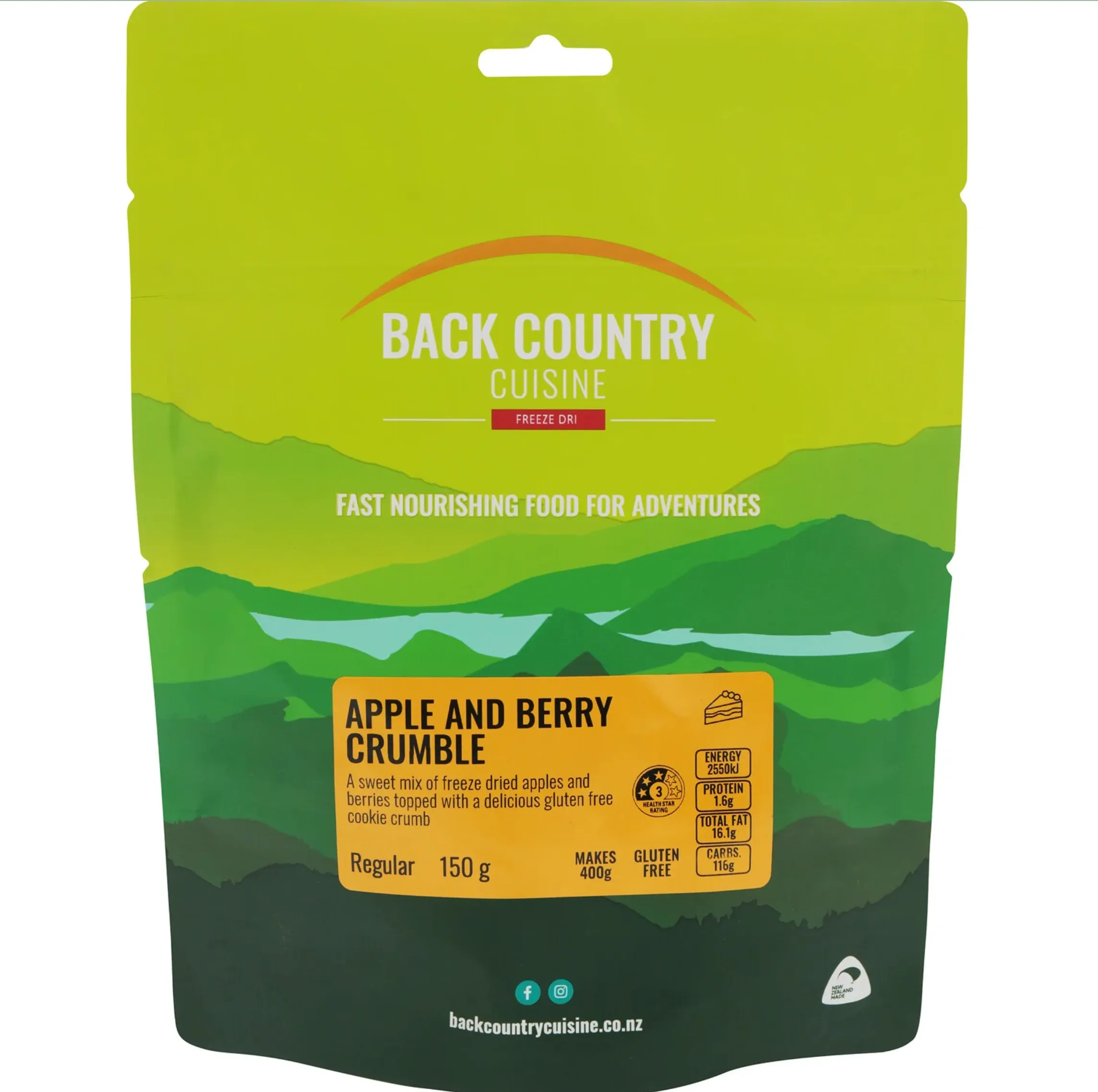 Back Country APPLE AND BERRY CRUMBLE