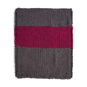 Bernat Bold Stripe Table Knit Blanket