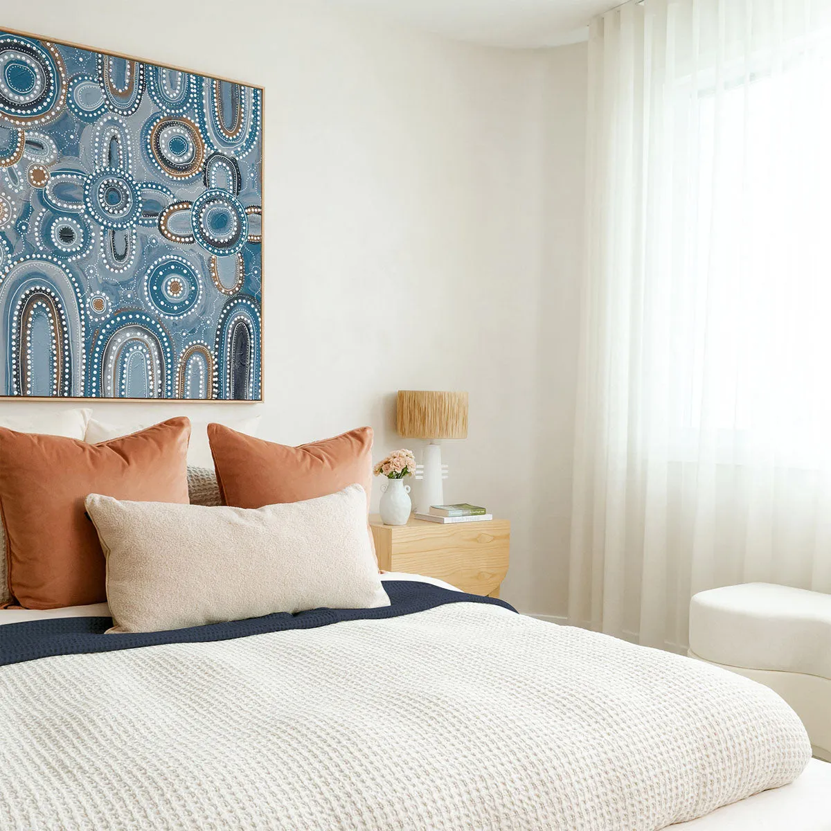 Bila IV Light Blue Landscape Art Print