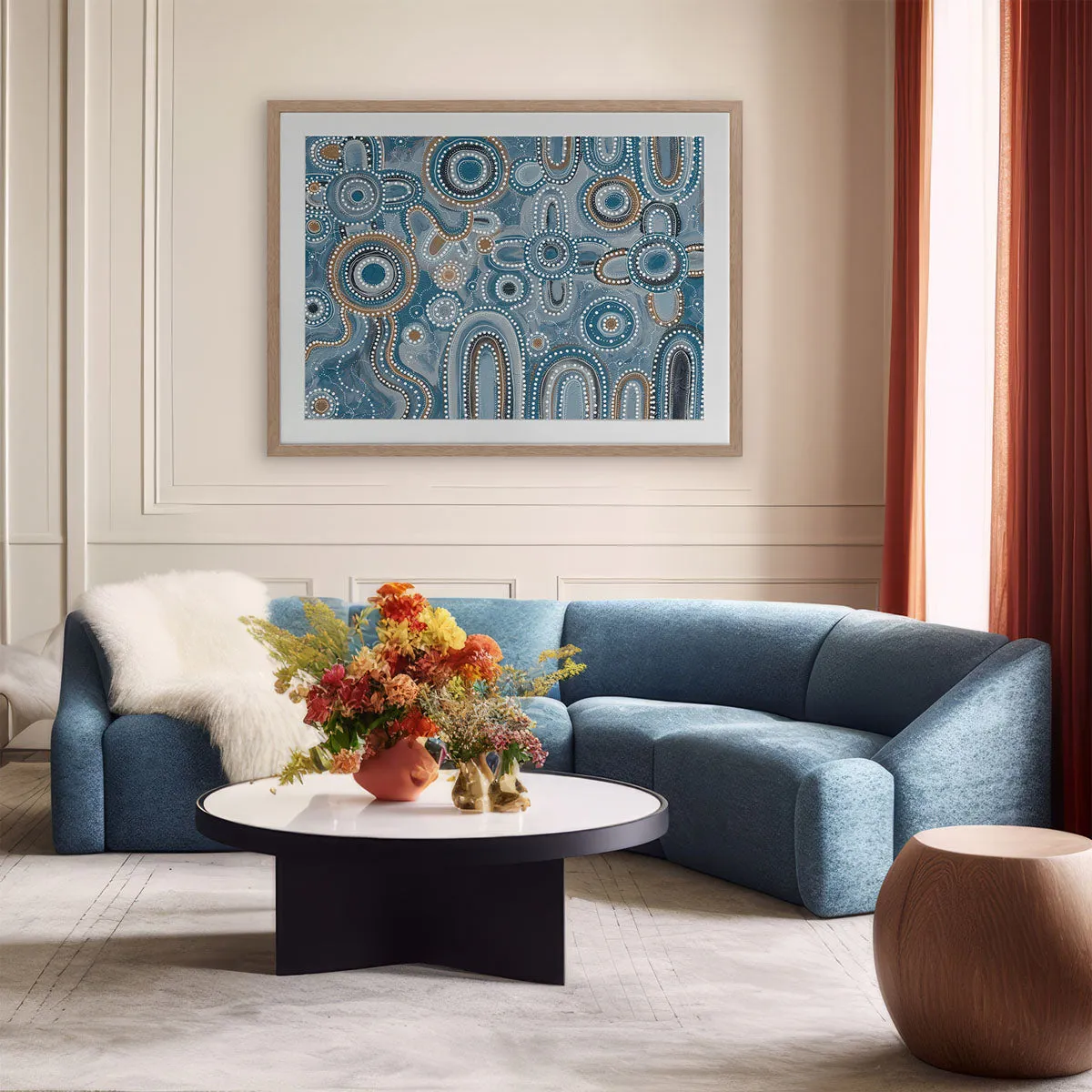 Bila IV Light Blue Landscape Art Print