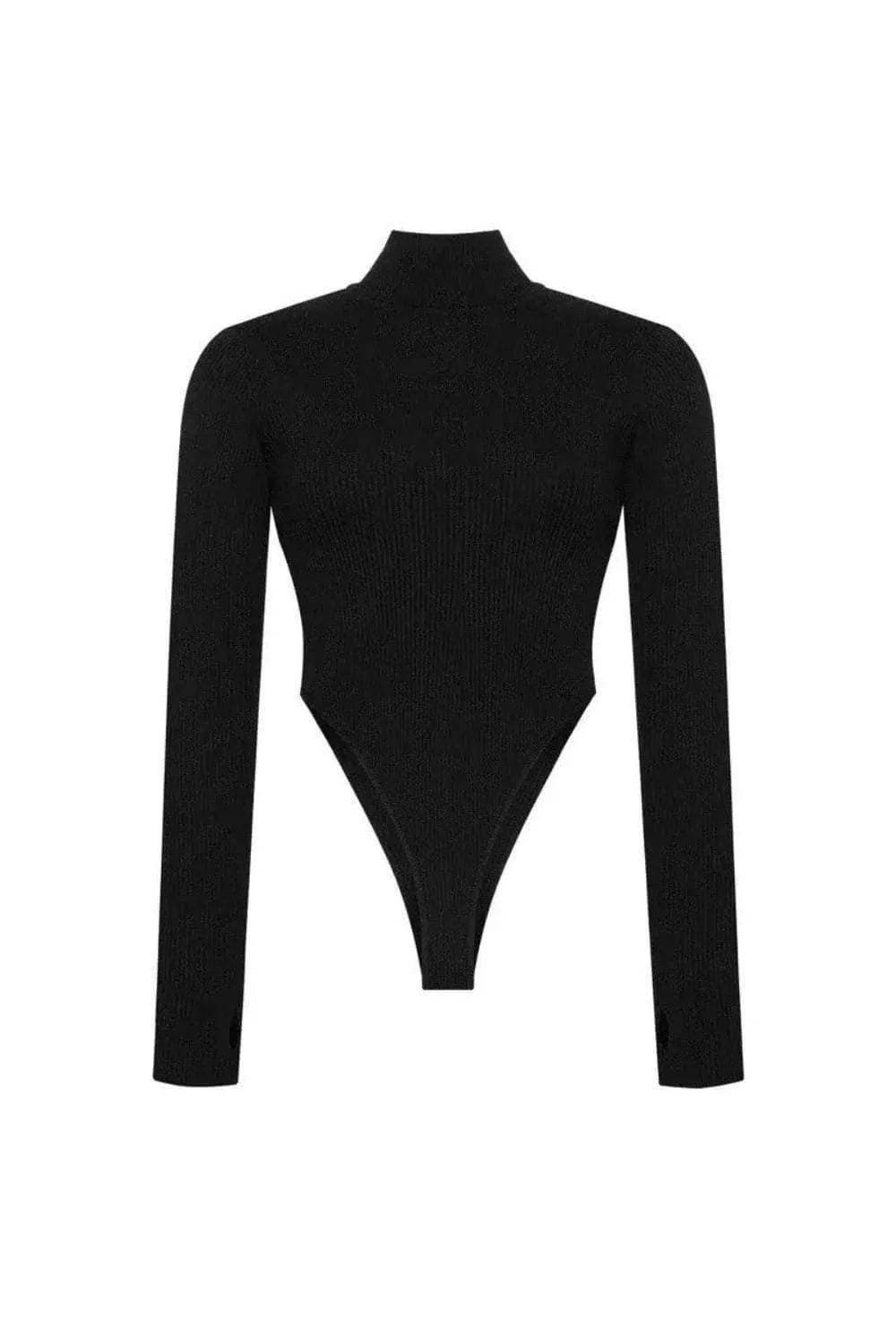 Black Turtle Neck Bodysuit