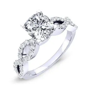 Camellia - Cushion Moissanite Engagement Ring