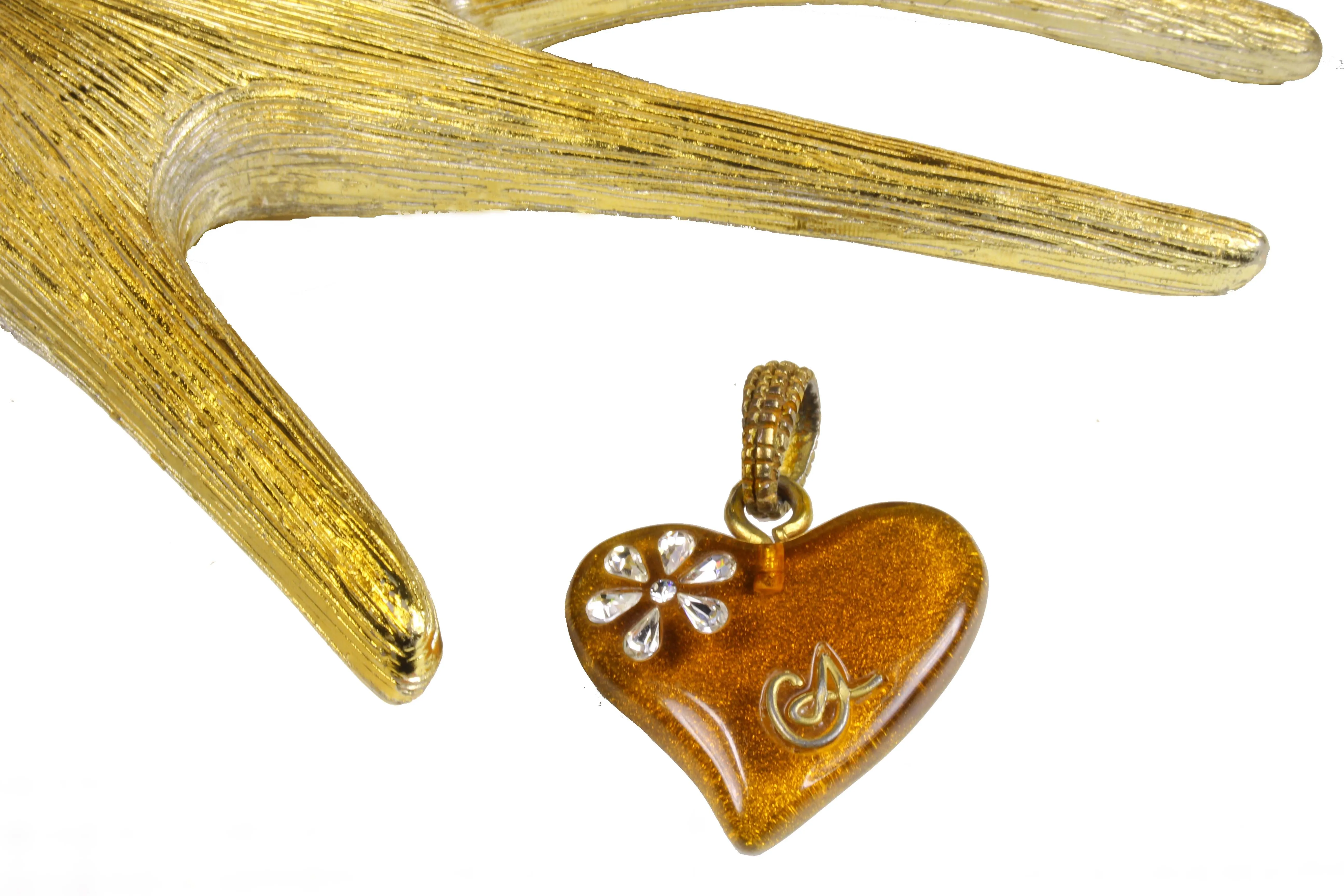 CHRISTIAN LACROIX resin heart pendant