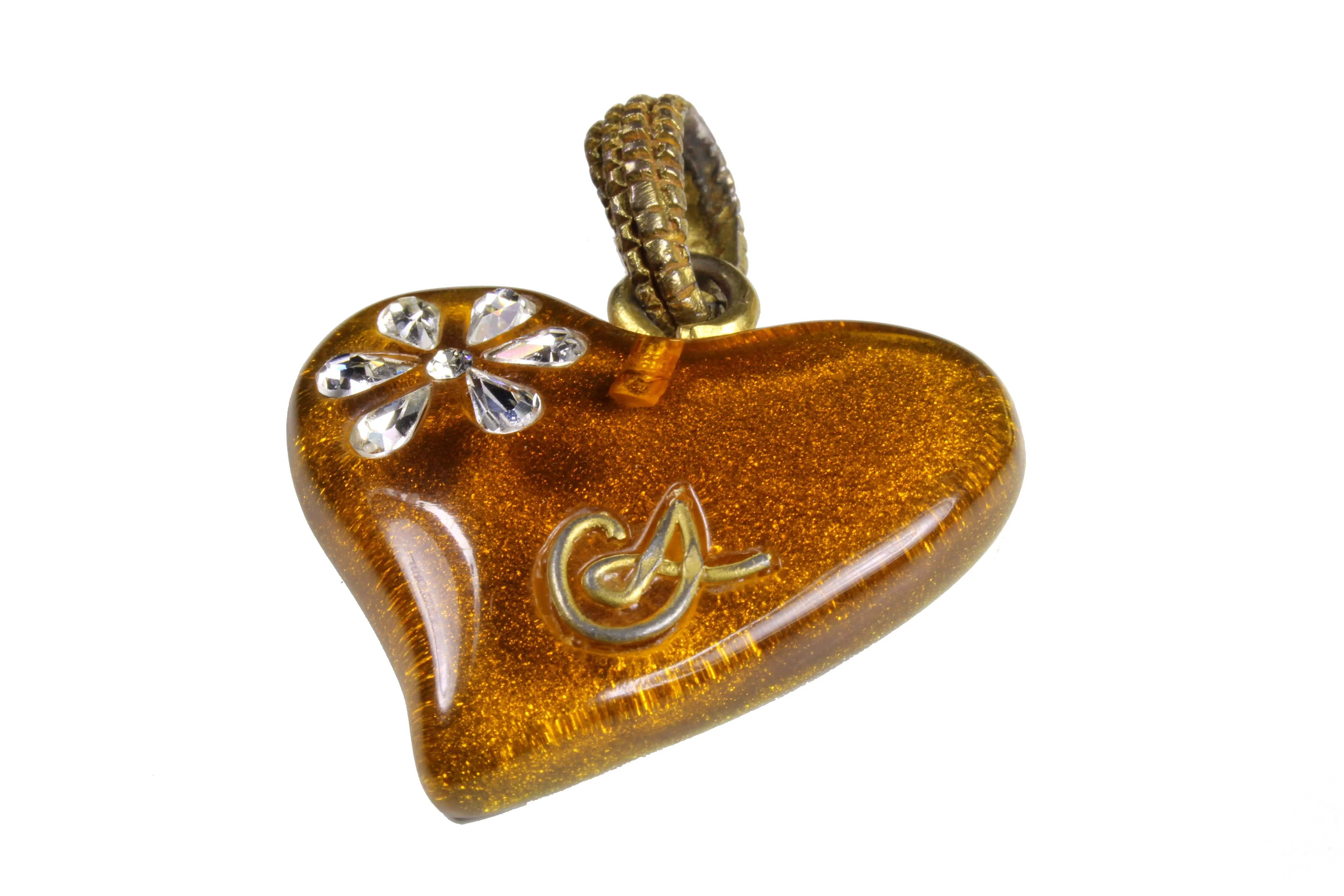 CHRISTIAN LACROIX resin heart pendant