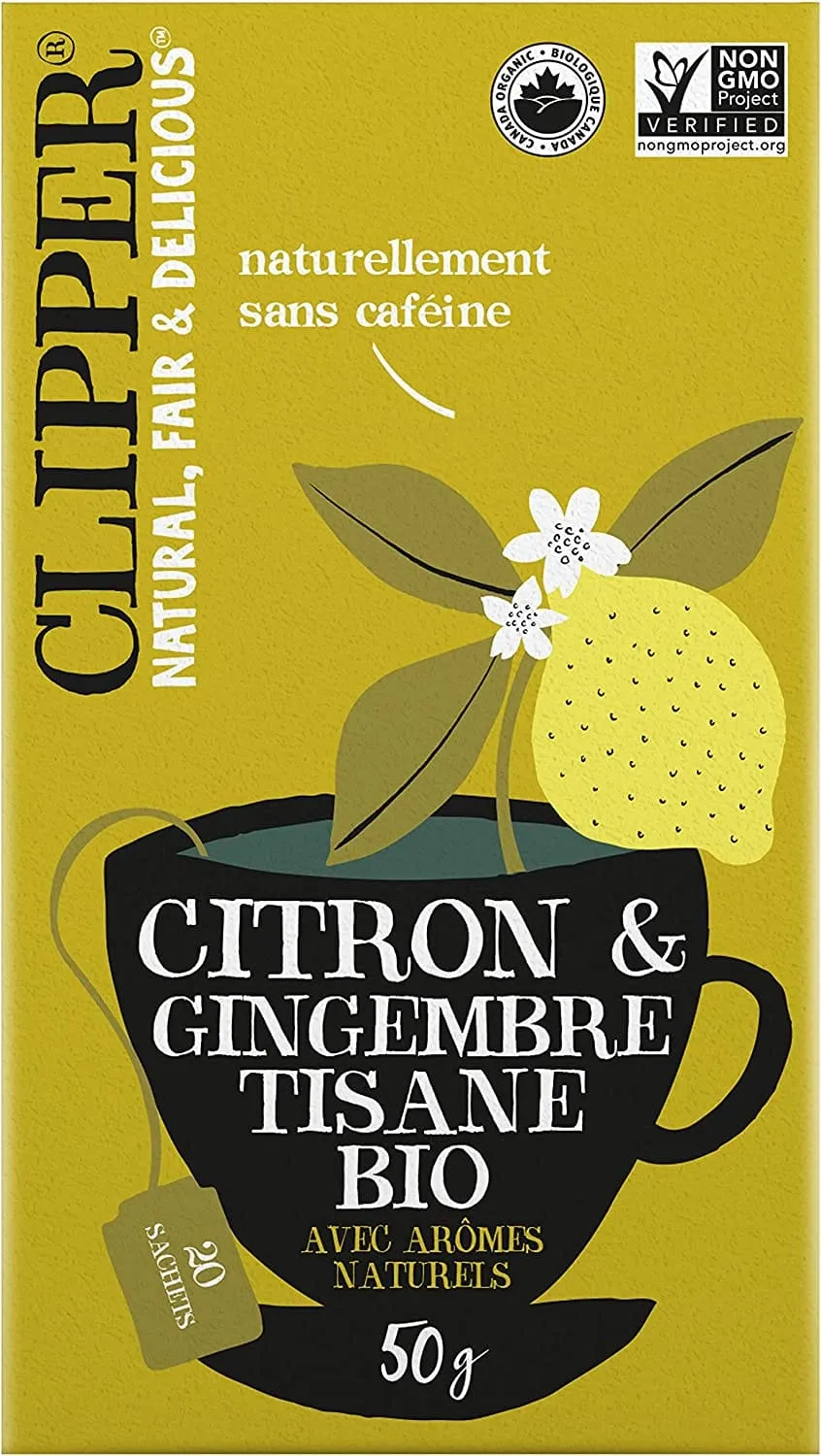 Clipper Organic Indian Chai Black Tea /Green Tea and Lemon/ Lemon and Ginger  20 Tea Bags Deliciously refreshing, aromatic and rich tea-5021991941597