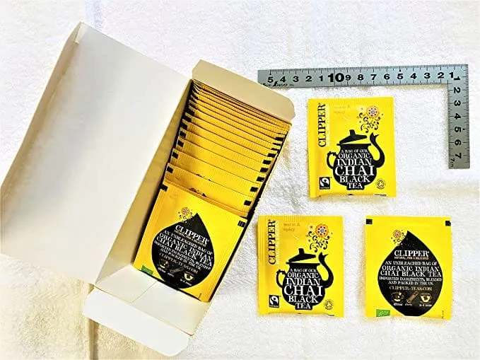 Clipper Organic Indian Chai Black Tea /Green Tea and Lemon/ Lemon and Ginger  20 Tea Bags Deliciously refreshing, aromatic and rich tea-5021991941597