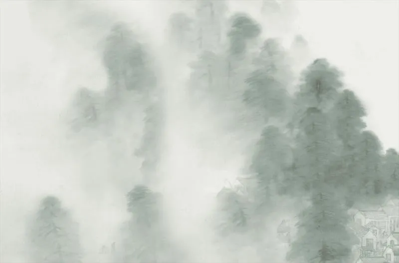 Custom Wallpaper Mural Nordic Fresh Forest Landscape (㎡)