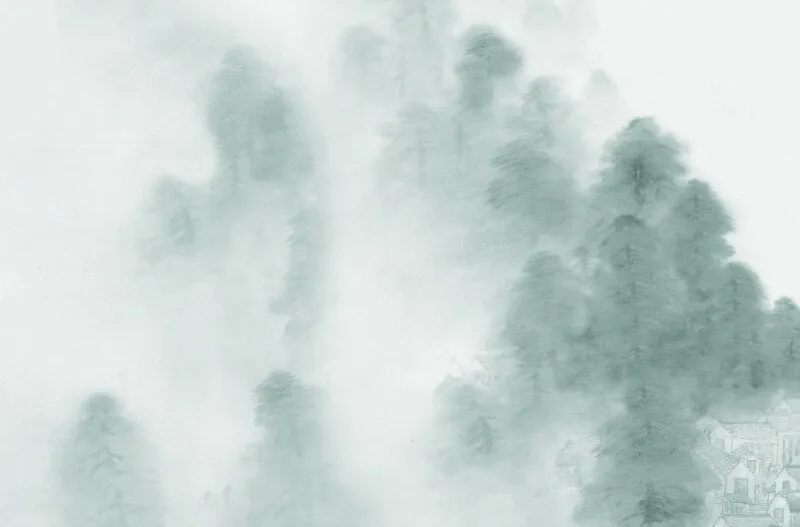Custom Wallpaper Mural Nordic Fresh Forest Landscape (㎡)