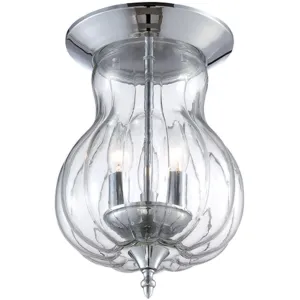 Dupont 13 in. 3 Lights Flush Mount Light Chrome Finish