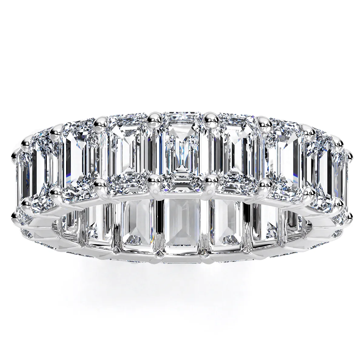 Emerald Cut Diamond Eternity Band