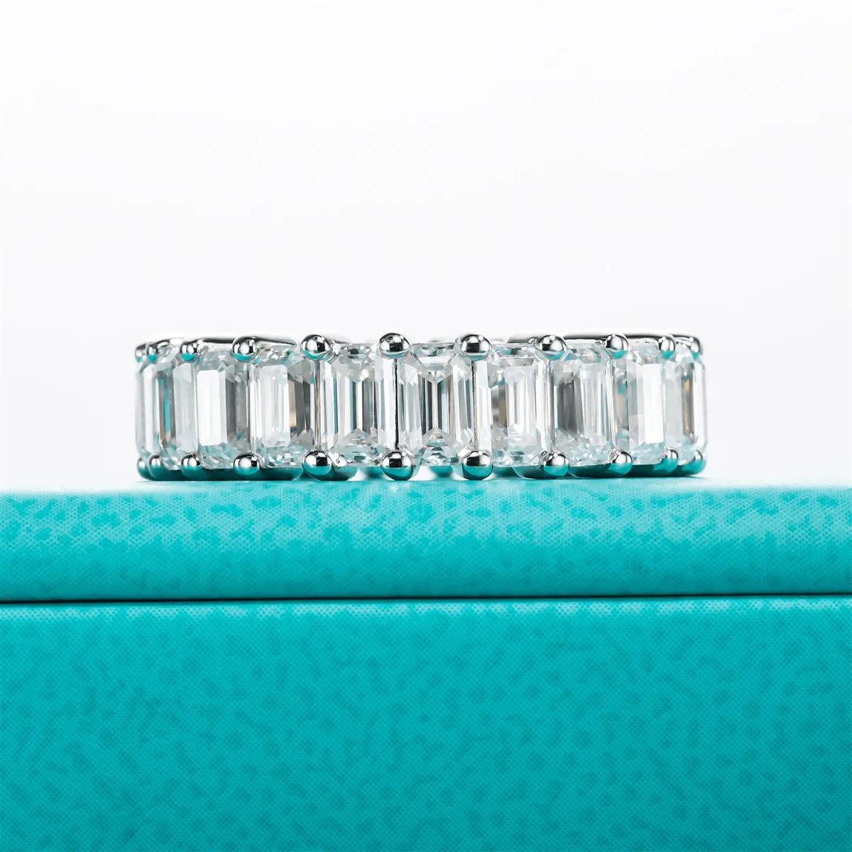 Emerald Cut Diamond Eternity Band