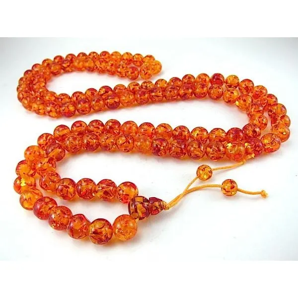 Faux Amber Resin Mala 14mm