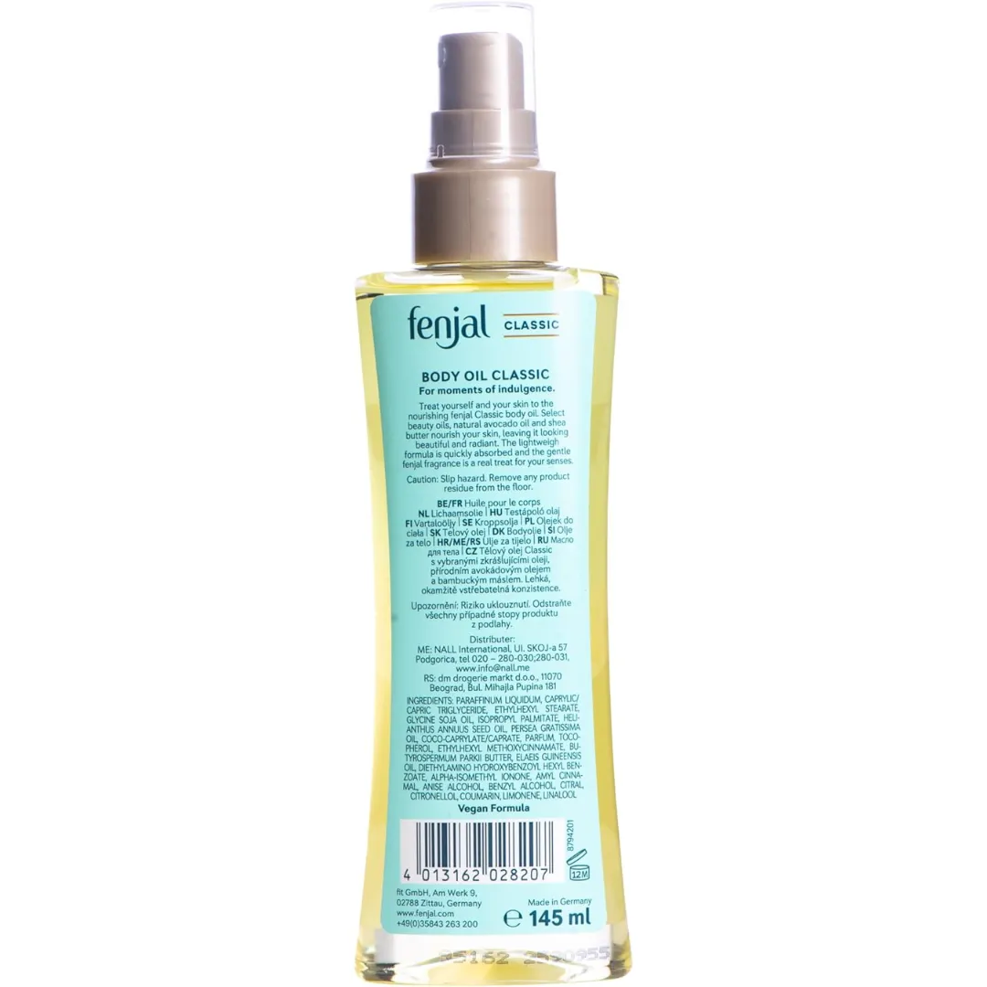 Fenjal Sensitive Body Oil, Healthy-Looking Glow, 145 ml (T)