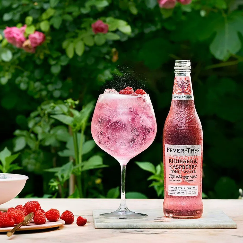 Fever-Tree 500ml Refreshingly Light Rhubarb & Raspberry Tonic Water