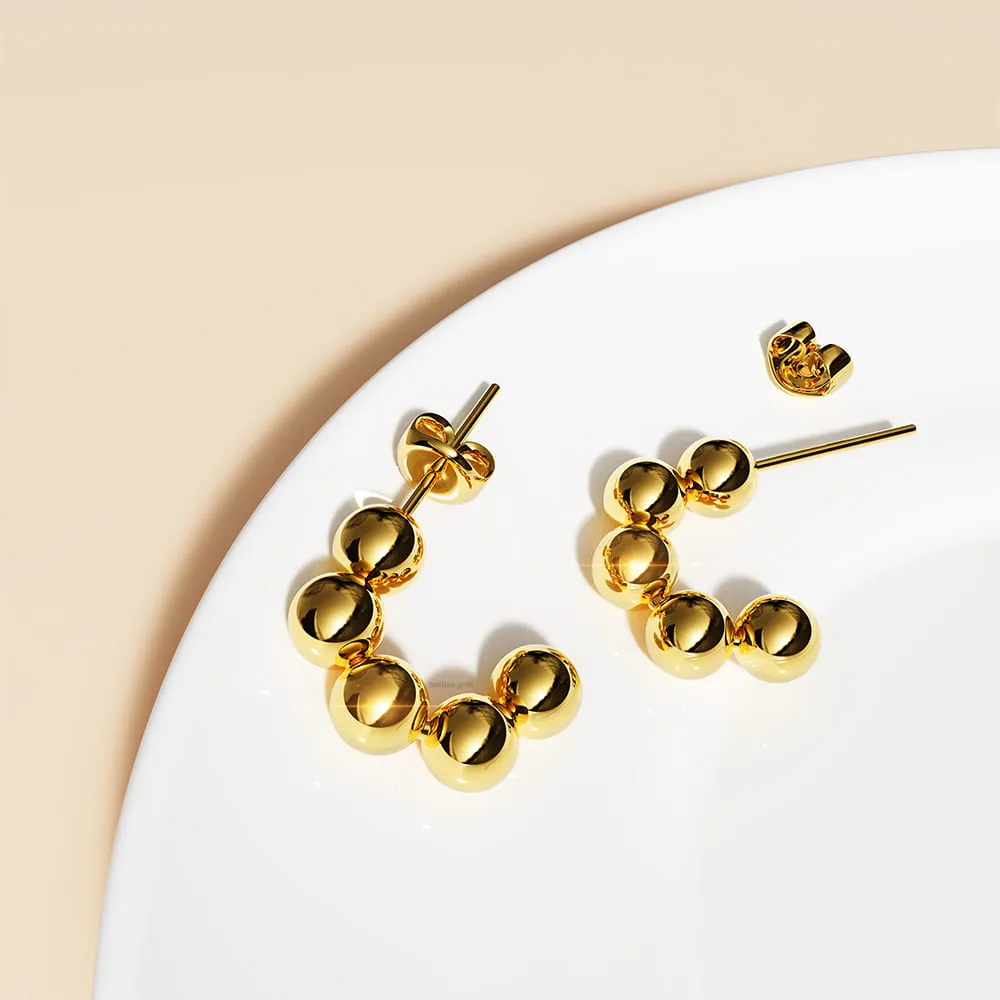 Golden Fusion Hoop Earrings