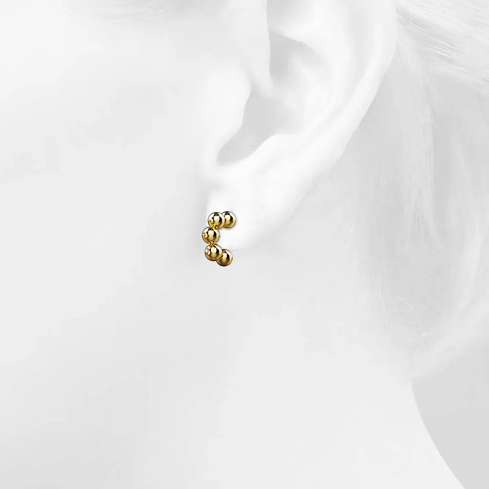 Golden Fusion Hoop Earrings