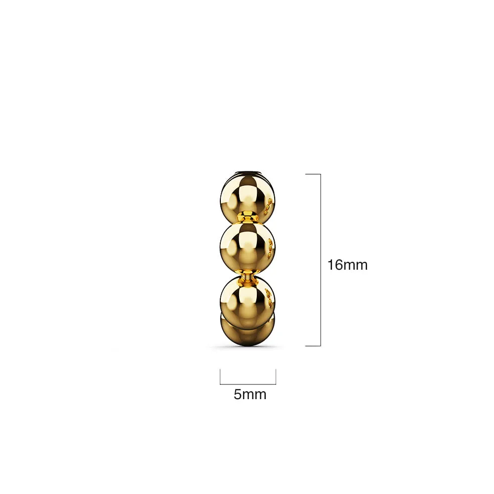 Golden Fusion Hoop Earrings