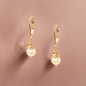 Golden Glow Pearl Earrings