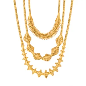 Golden Glow Retro Pendant Necklace for Women by Planderful - Everyday Genie Collection