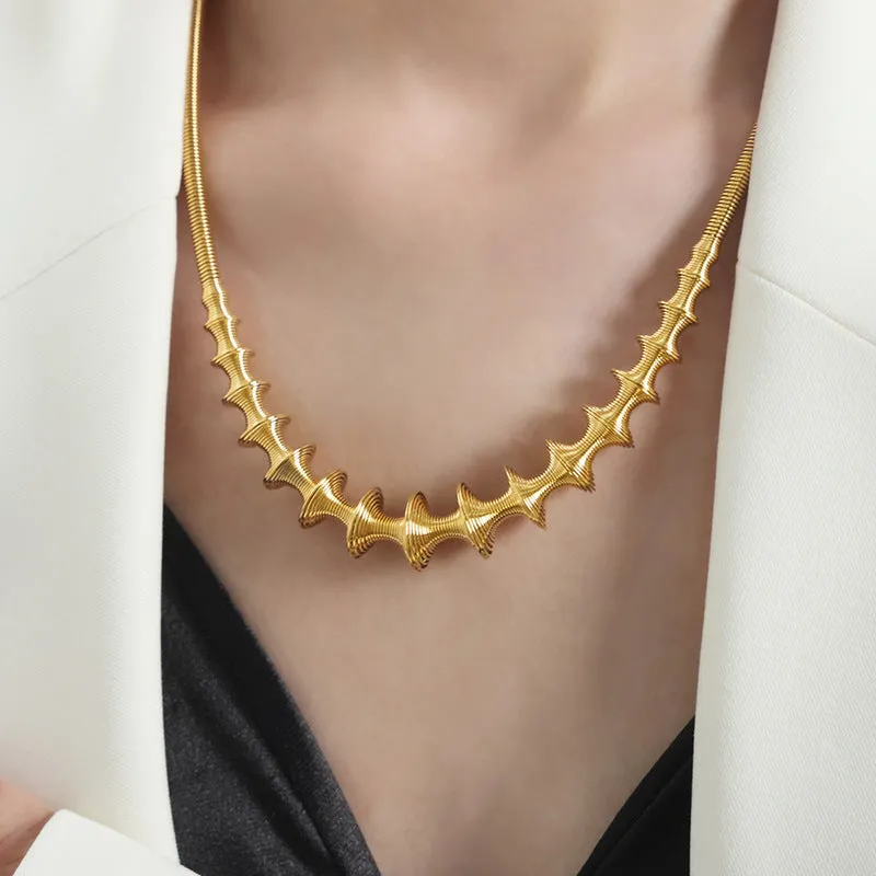 Golden Glow Retro Pendant Necklace for Women by Planderful - Everyday Genie Collection