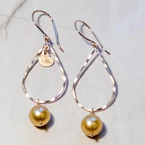Golden South Sea Pearl Teardrops
