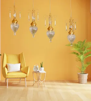 Golden Teardrop Elegance Pendant Light