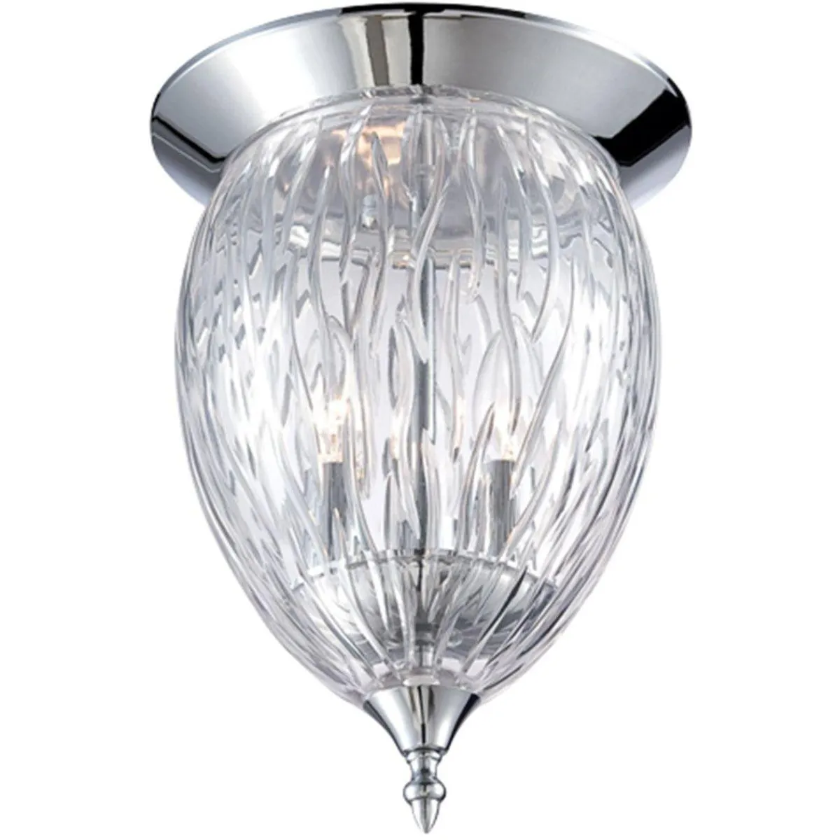 Hazel 13 in. 3 Lights Flush Mount Light Chrome Finish