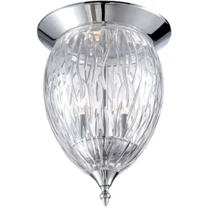 Hazel 13 in. 3 Lights Flush Mount Light Chrome Finish