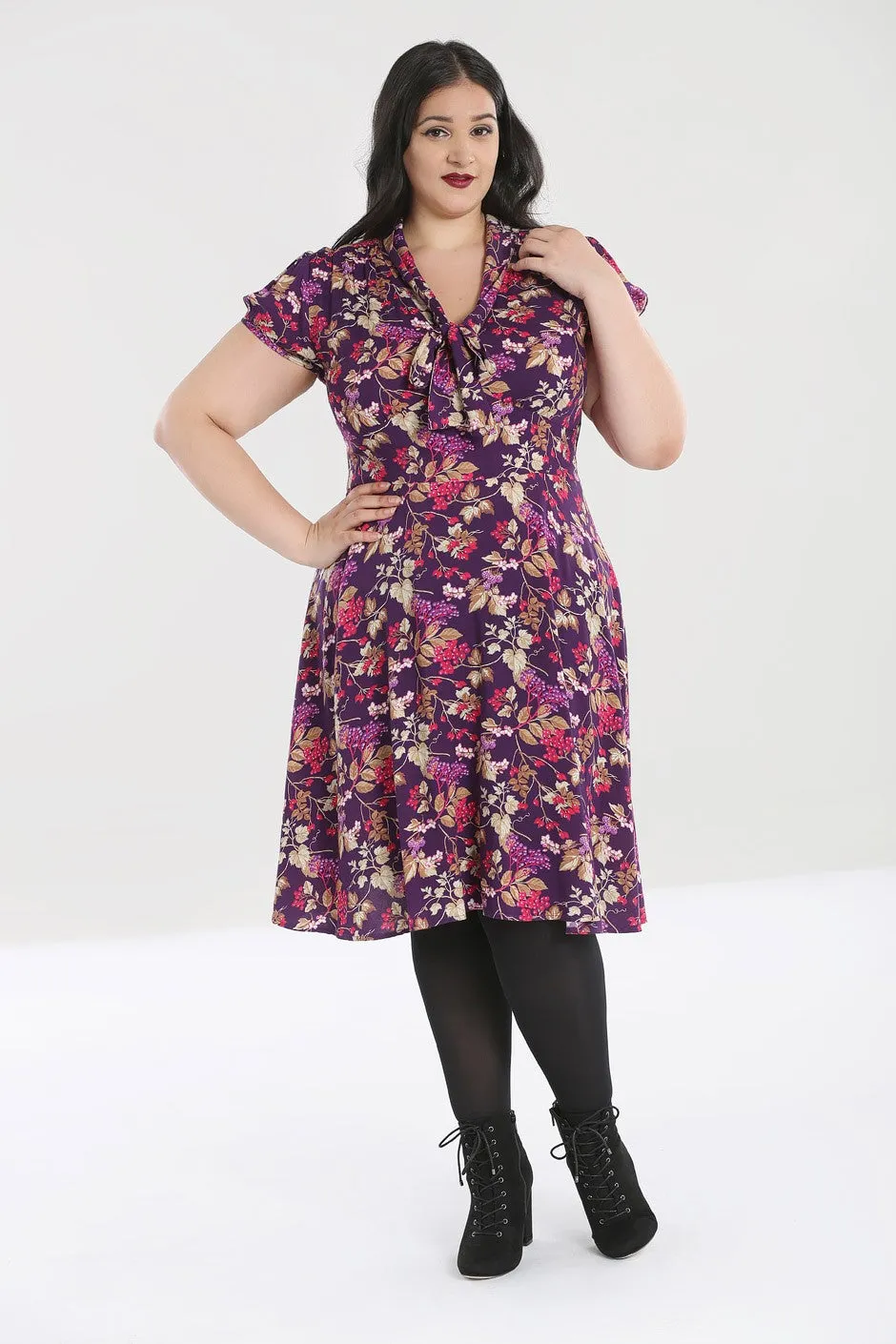 Hell Bunny Berry Crush Mid Dress