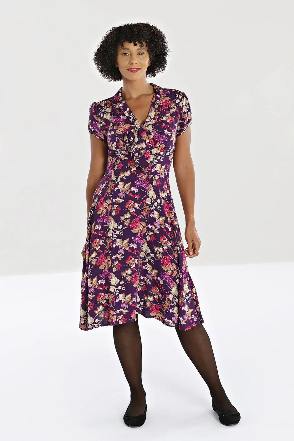 Hell Bunny Berry Crush Mid Dress
