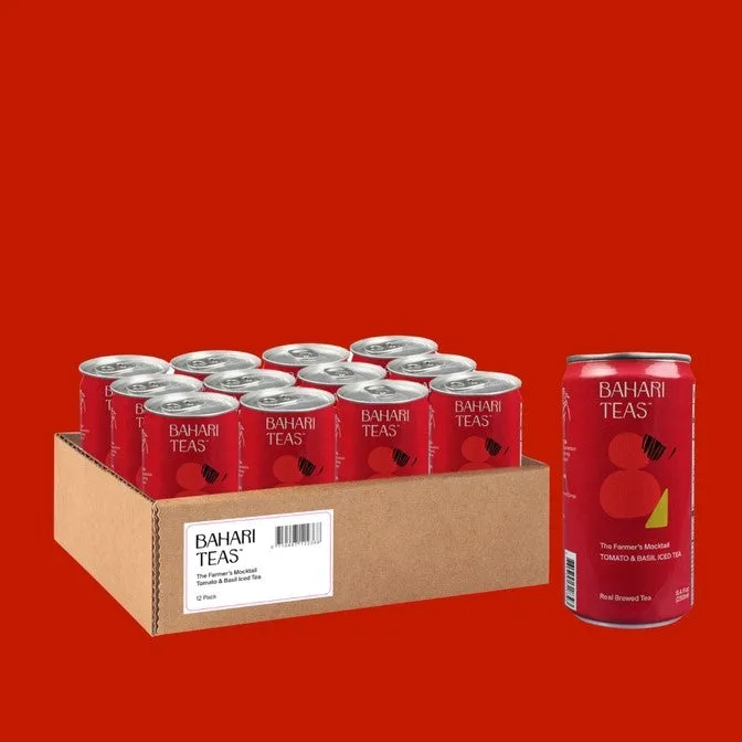 Iced Black Tea Canned Drink - Tomato & Basil