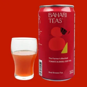 Iced Black Tea Canned Drink - Tomato & Basil
