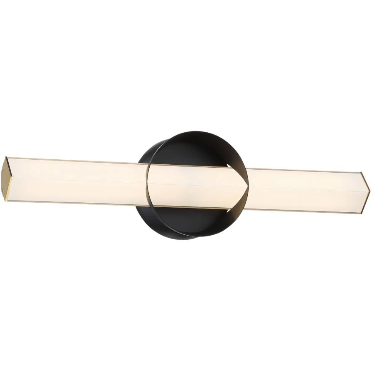 Inner Circle 18 in. LED Bath Bar Gold & Black finish