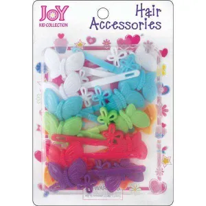Joy Hair Barrettes Assorted Butterfly