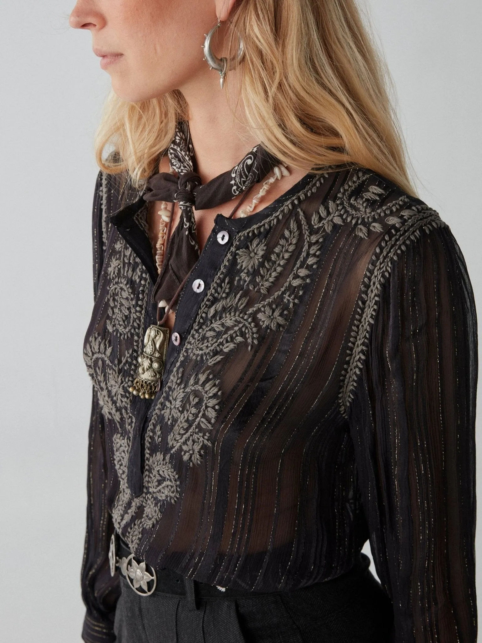 Kate Blouse - Dark Lurex
