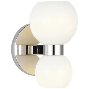 Londyn 8 in. 2 lights Vanity Light Polished Nickel finish