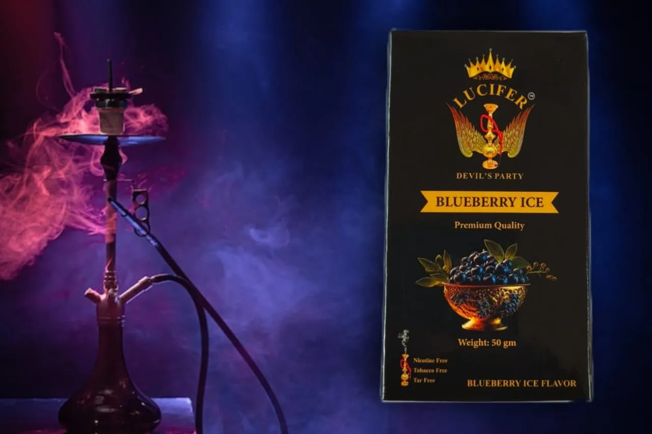 Lucifer Blueberry Ice Hookah Flavour, 50 gm, Nicotine and Tobacco Free