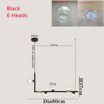 Mansion Nordic Double Glass Shade Pendant Light