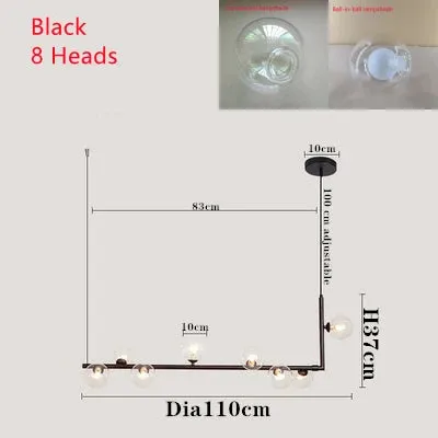 Mansion Nordic Double Glass Shade Pendant Light