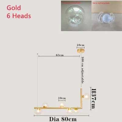 Mansion Nordic Double Glass Shade Pendant Light
