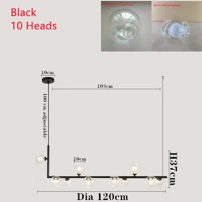 Mansion Nordic Double Glass Shade Pendant Light