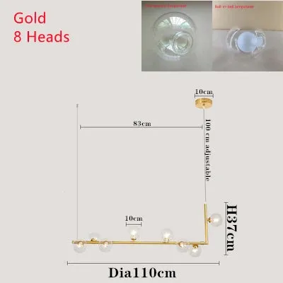 Mansion Nordic Double Glass Shade Pendant Light