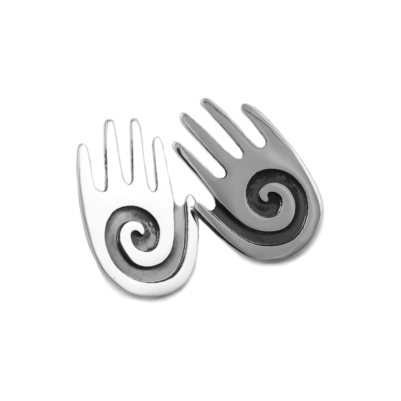Maria Belen Designer Sterling Silver Hand Earrings