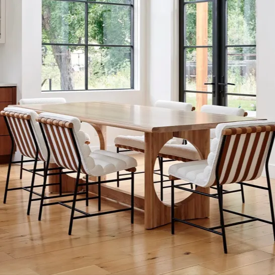 Modern Rectangular Oak Dining Table