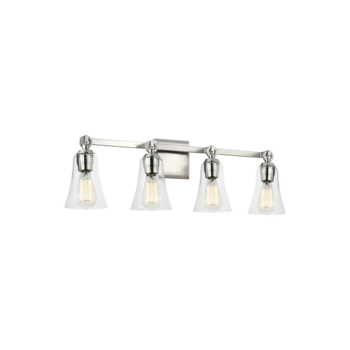 Monterro 30 in. 4 Lights Vanity Light Nickel Finish
