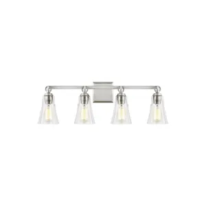 Monterro 30 in. 4 Lights Vanity Light Nickel Finish