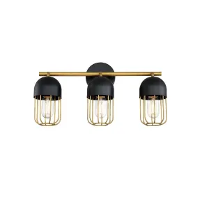Palmerston 19 in. 3 Lights Vanity Light Black Finish