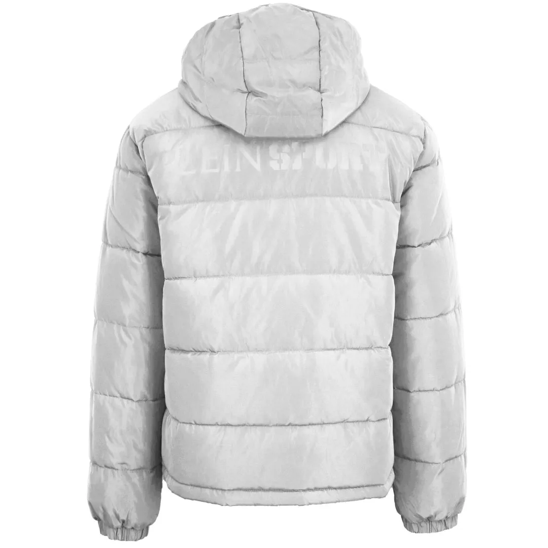 Plein Sport Bold Back Logo Padded Grey Jacket